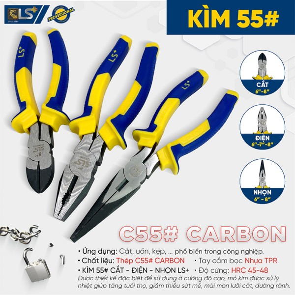 Kìm 55# Nhọn 6" LS+