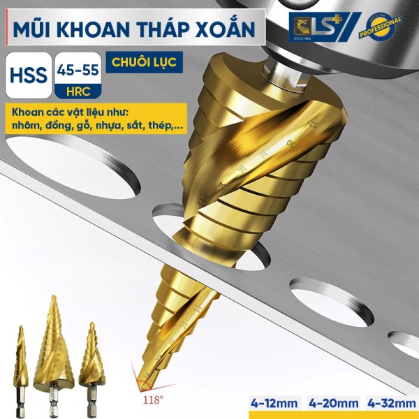 MŨI KHOAN THÁP XOẮN LS+